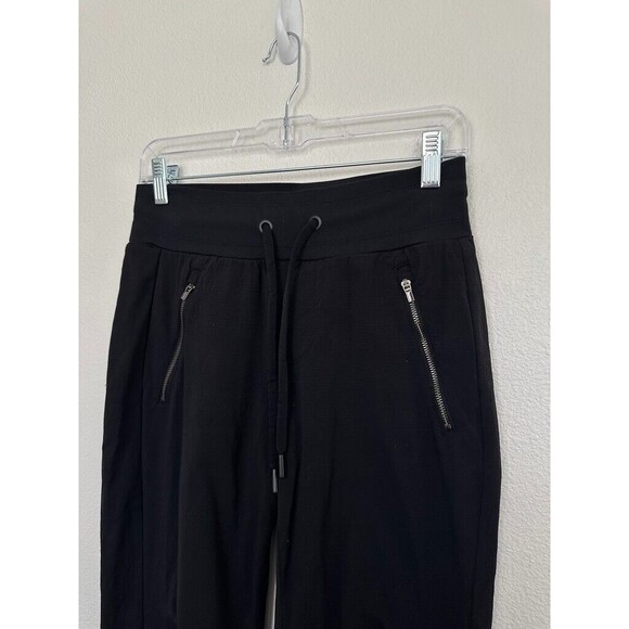 Athleta Trekkie North Jogger Pants Black Tapered Athleisure Drawstring Women's 0 - Picture 3 of 9